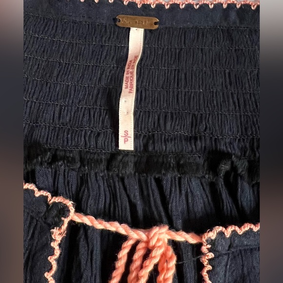 Free People Dress Small Black Embroidery V Neck - Picture 4 of 8